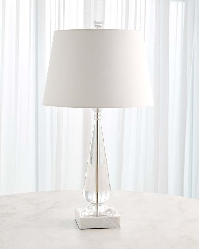 Tapered Crystal 34" Table Lamp